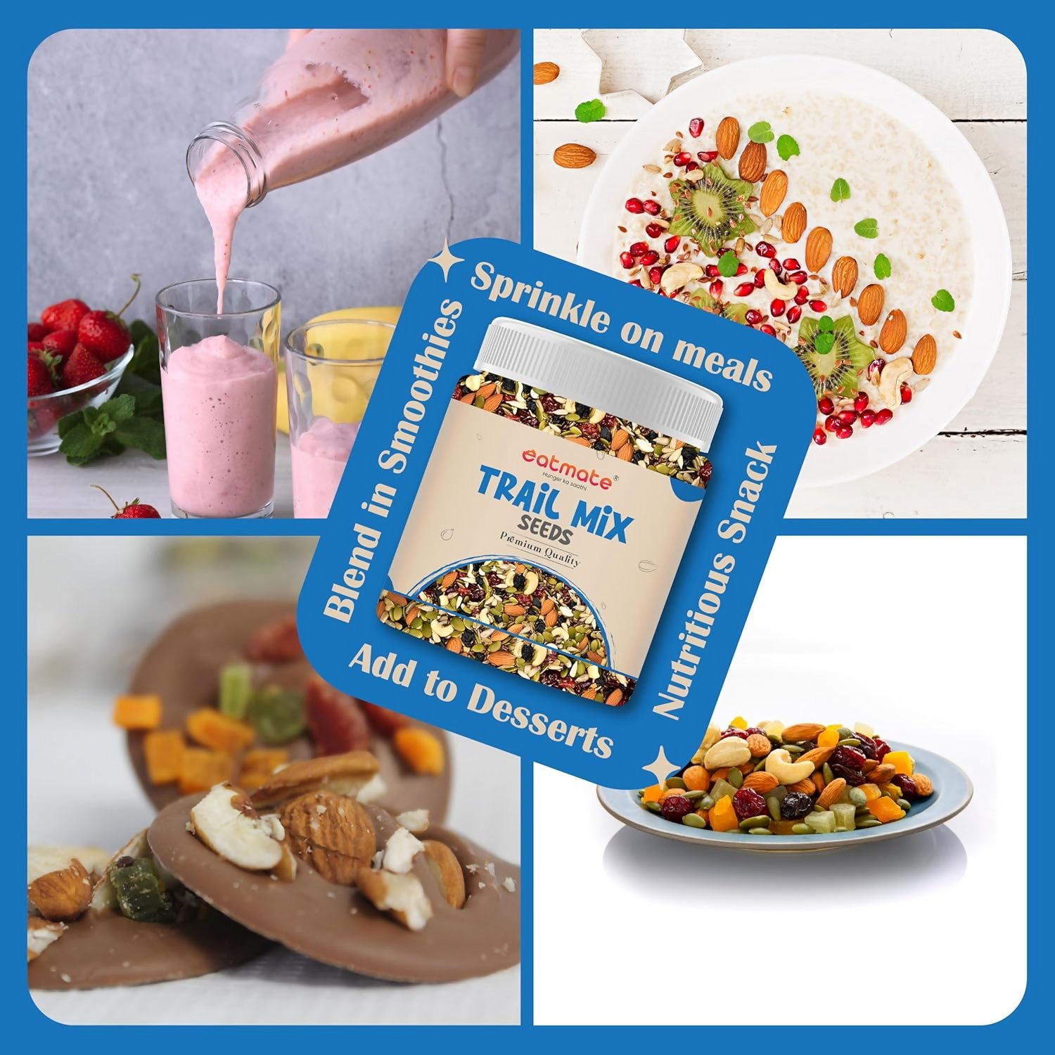 Eatmate Absolute Healthy Dry Fruits and seedMix Premium Trail Mix Eatmate