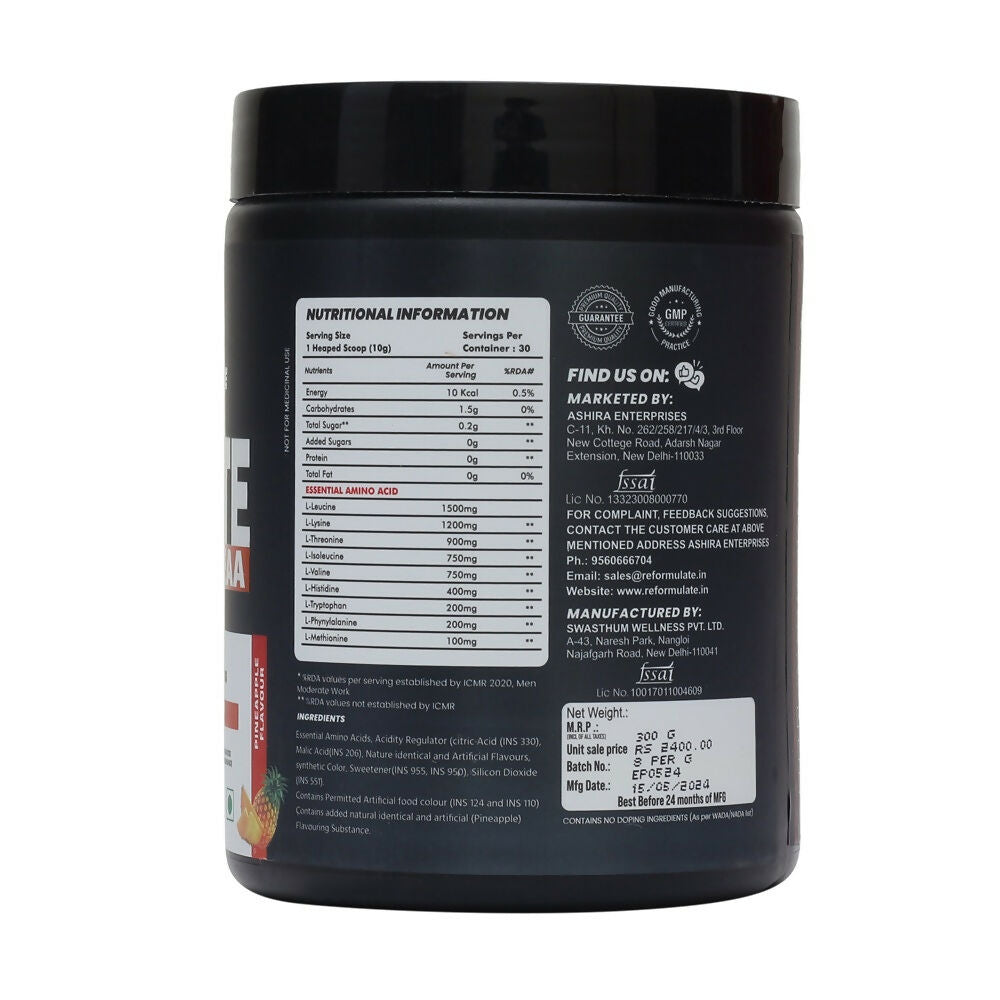 Reformulate Hydrate EAA I Supports Muscle Recovery | Zero Added Sugar | Improved Focus I Fluid Balance - Orange Reformulate