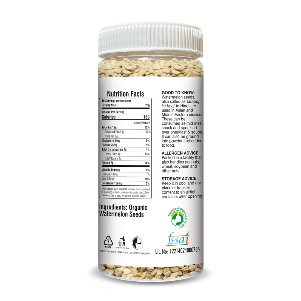 Nature Land Organics Edible Watermelon Seeds Nature Land Organics