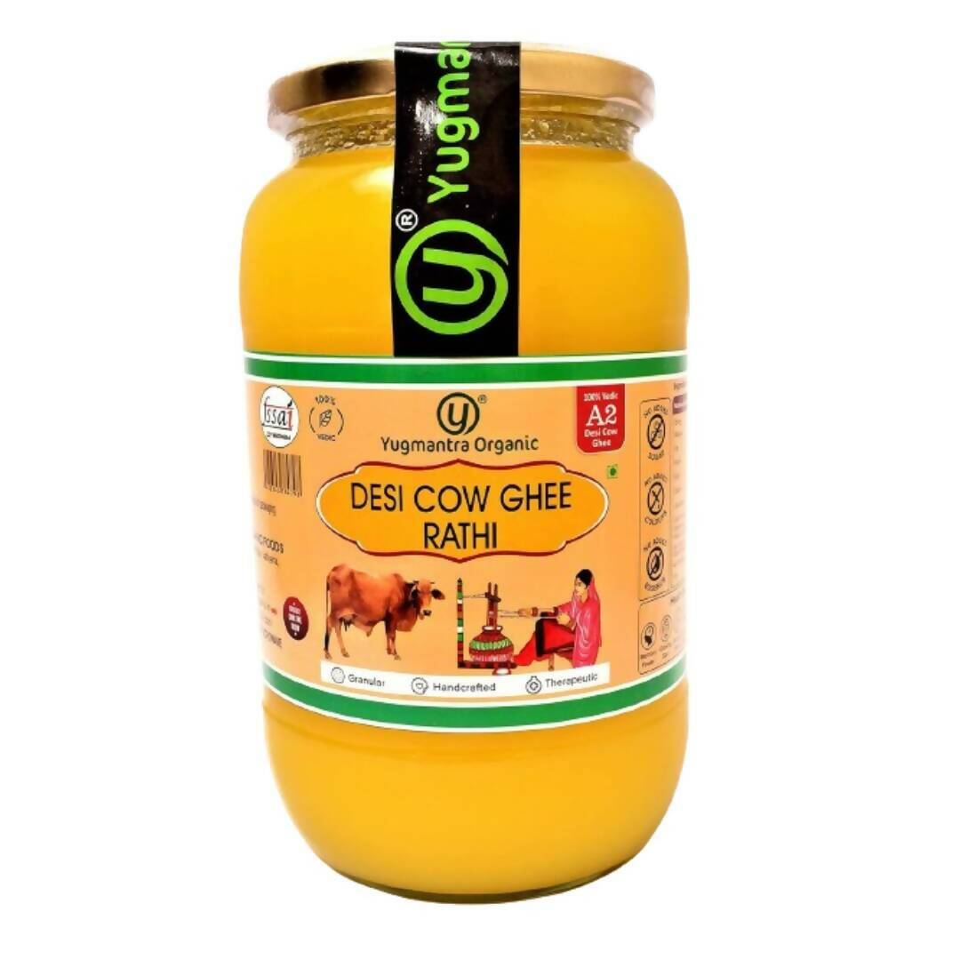 Yugmantra Organic Desi Cow Ghee Rathi | Home Made | Traditional Bilona Method | Curd-Churned | Natural, Pure & Healthy Ghee Yugmantra Organic