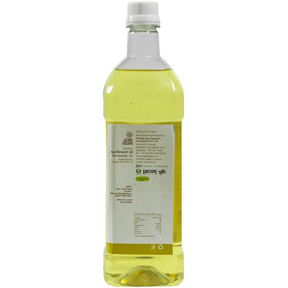 Pure & Sure Organic Cold Pressed Sun Flower Oil Pure & Sure