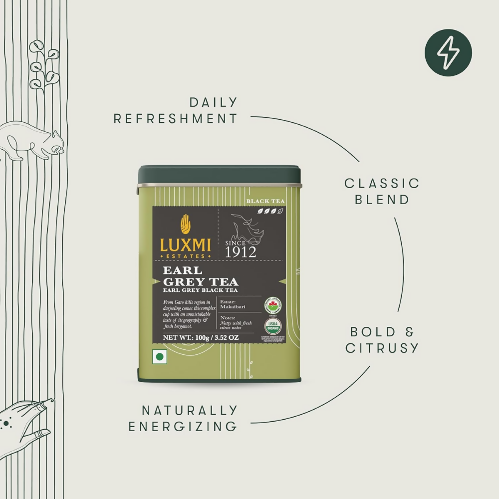 Luxmi Estates Garo Hills Organic Earl Grey Black Tea Luxmi Estates