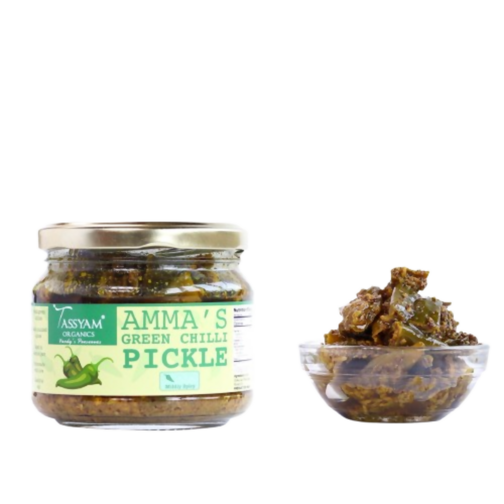 Tassyam Organics Green Chilli Pickle - Safuron