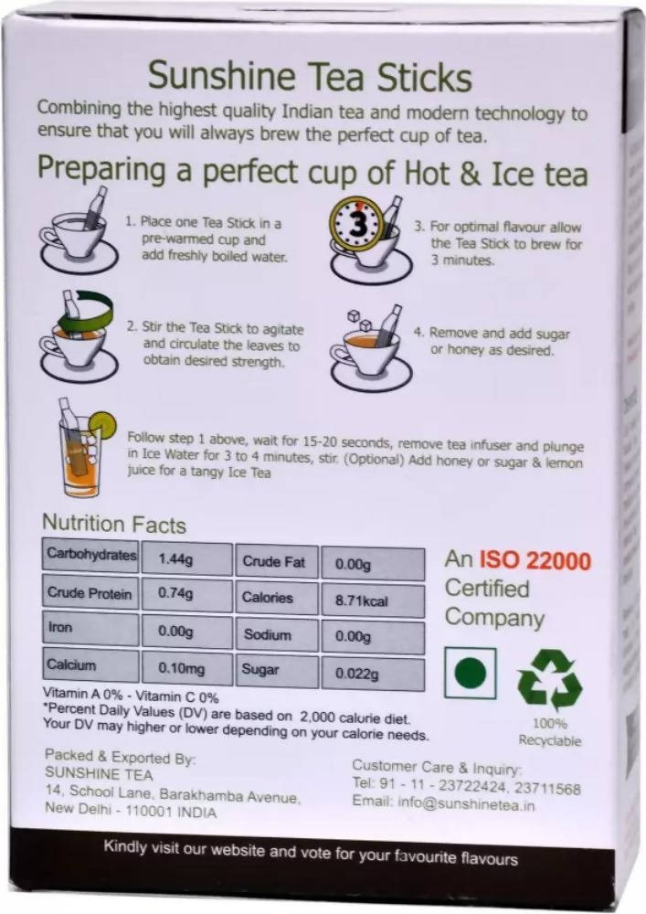 Sunshine Tea Passion Fruit Tea Sticks Sunshine Tea