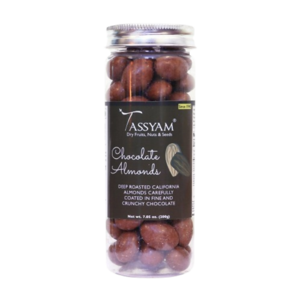 Tassyam Organics Chocolate Coated Almonds - Safuron