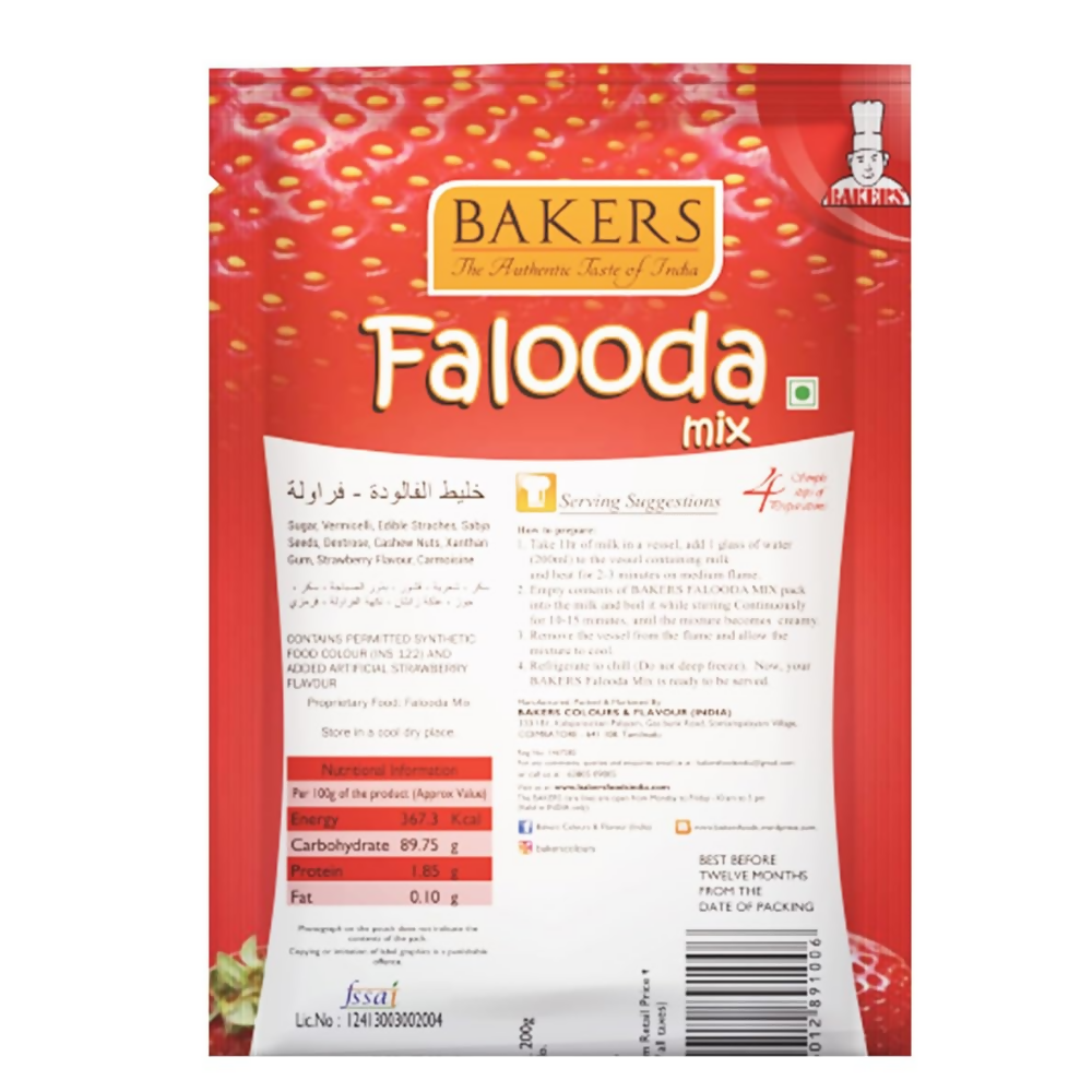 BAKERS Strawberry Flavored Falooda Mix BAKERS