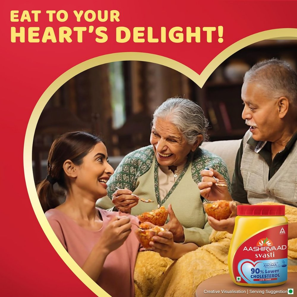 Aashirvaad Svasti 90% Lower Cholesterol Ghee Aashirvaad