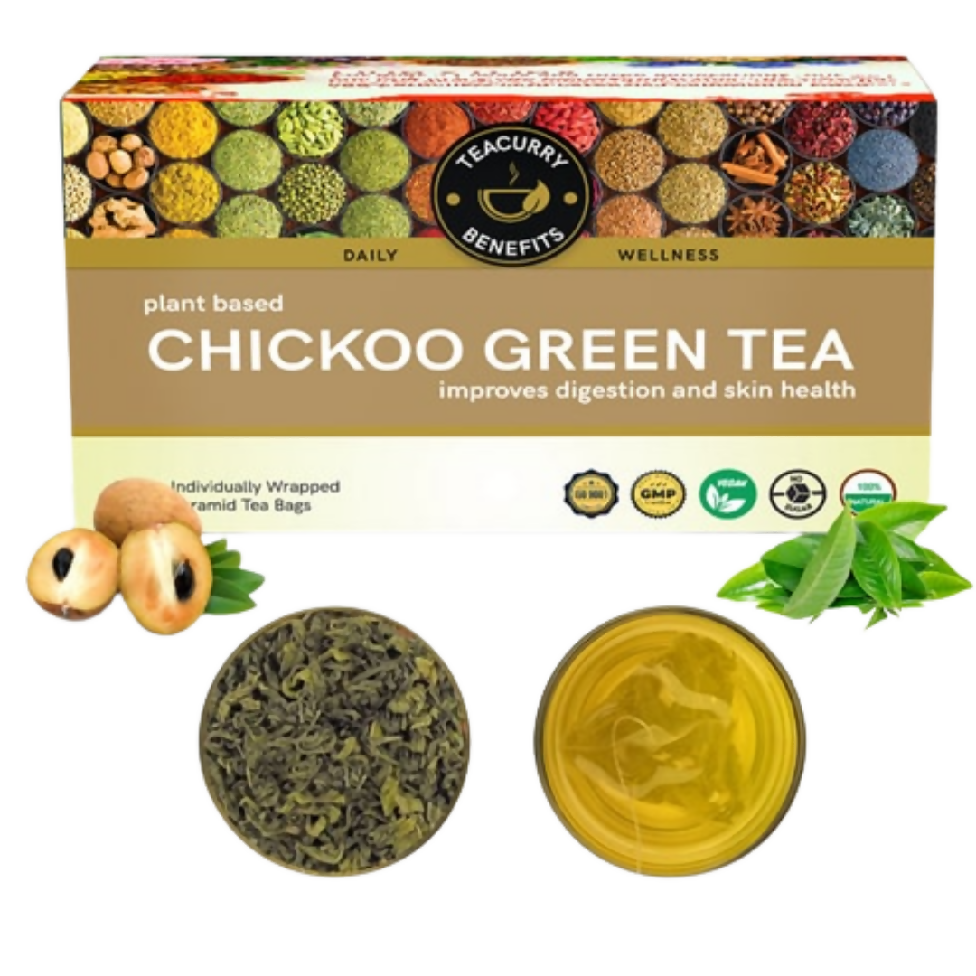 Teacurry Chickoo Green Tea Bags Teacurry