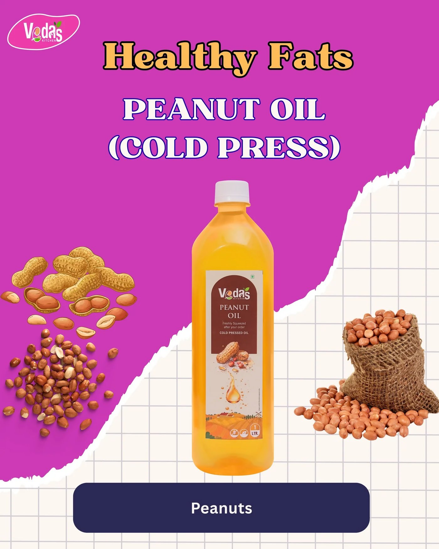 Vedas Kitchen Peanut Oil Vedas Kitchen