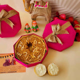 SweeDesi Meetha Ghewar - 1 Pc Hamper Pink SweeDesi