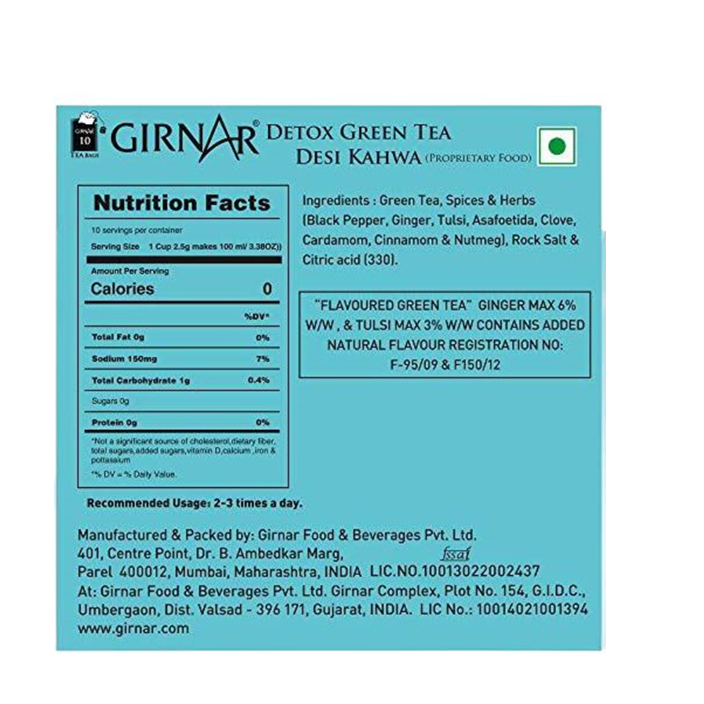 Girnar Detox Green Tea - Desi Kahwa Girnar