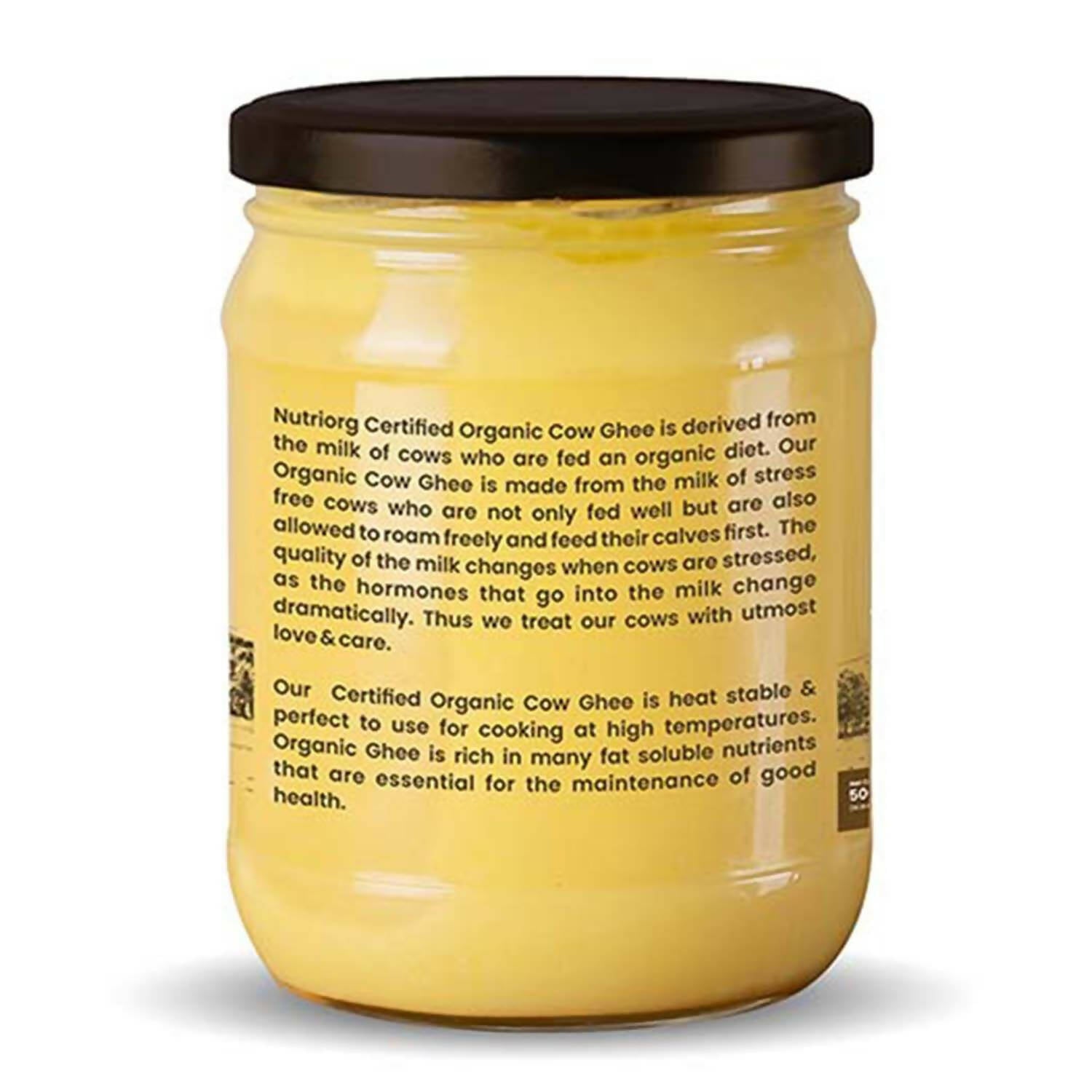 Nutriorg Certified Organic Cow Ghee | 100% Pure Cow Ghee | Premium & Authentic Ghee Nutriorg