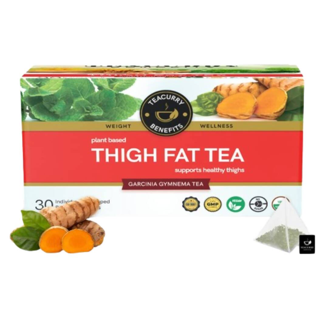 Teacurry Thigh Fat Tea (1 Month Pack, 30 Tea Bags) - Helps to reduce Thigh Fat for both Men & Women Teacurry
