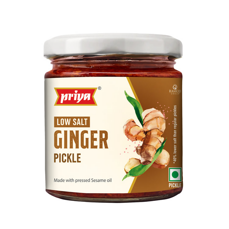 Priya Low Salt Ginger Pickles - Safuron