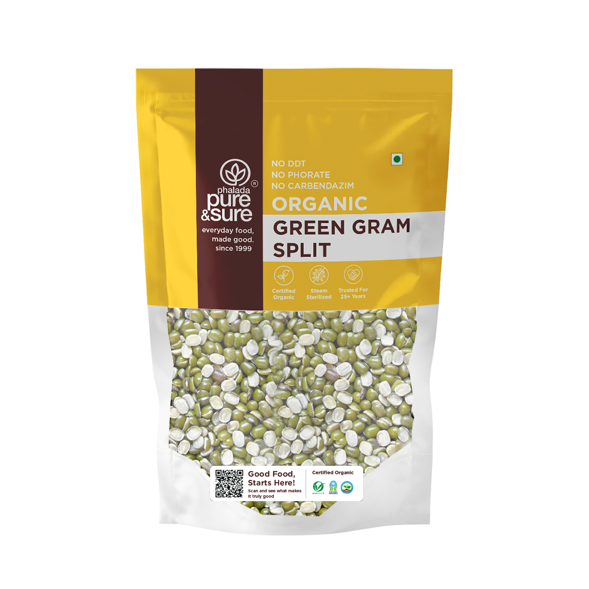 Pure & Sure Organic Green Gram Split - Safuron
