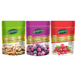Happilo Premium Dry Fruits Combo (Californian Almonds, Prunes, Cranberries) - Safuron
