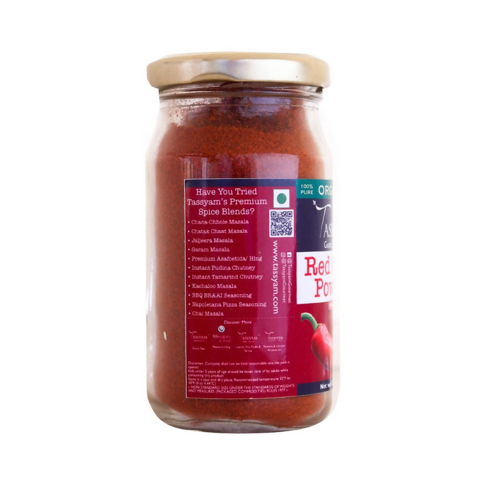 Tassyam Organics Certified 100% Organic Red Chilli Powder Tassyam Organics