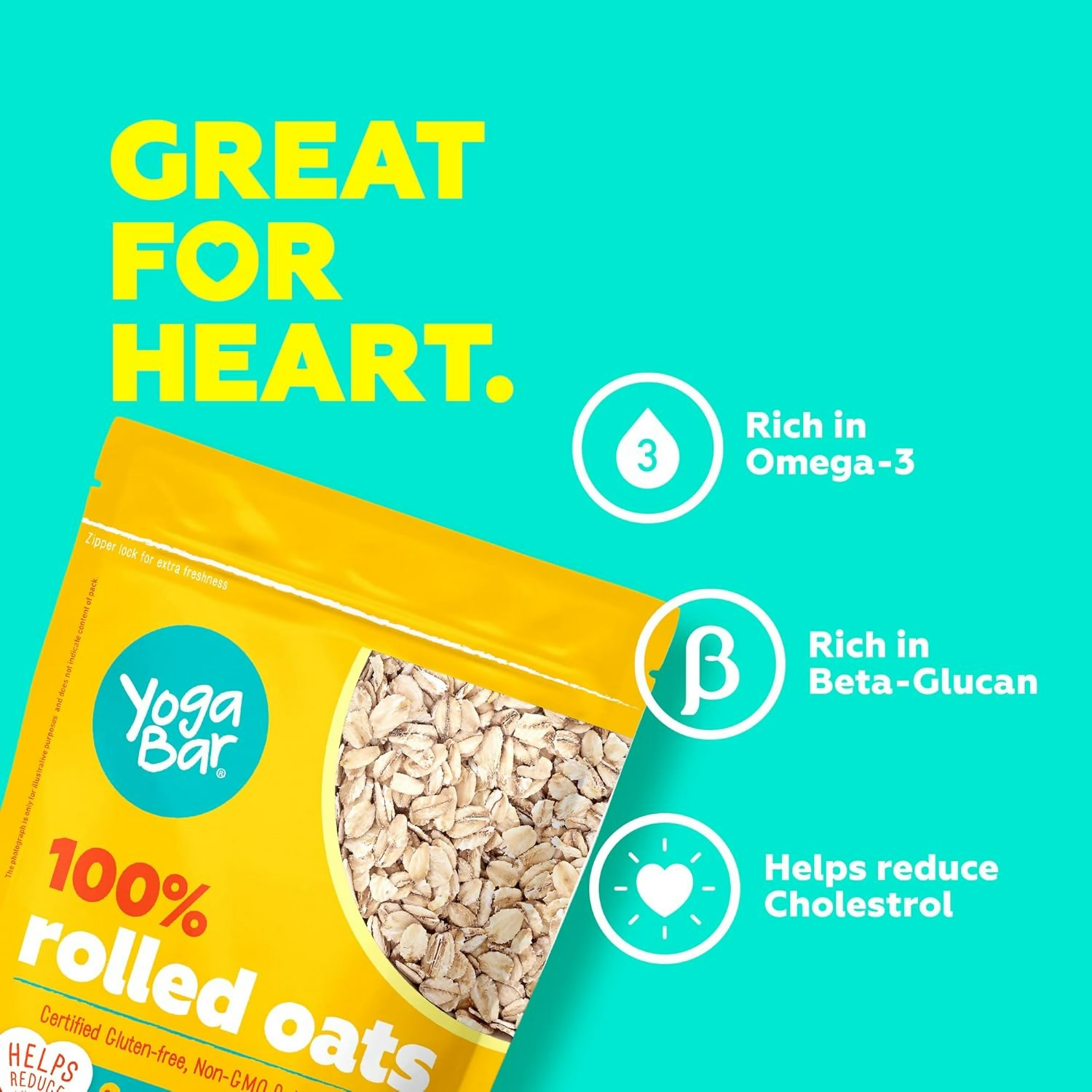 Yoga Bar 100% Rolled Plain Oats Yoga Bar