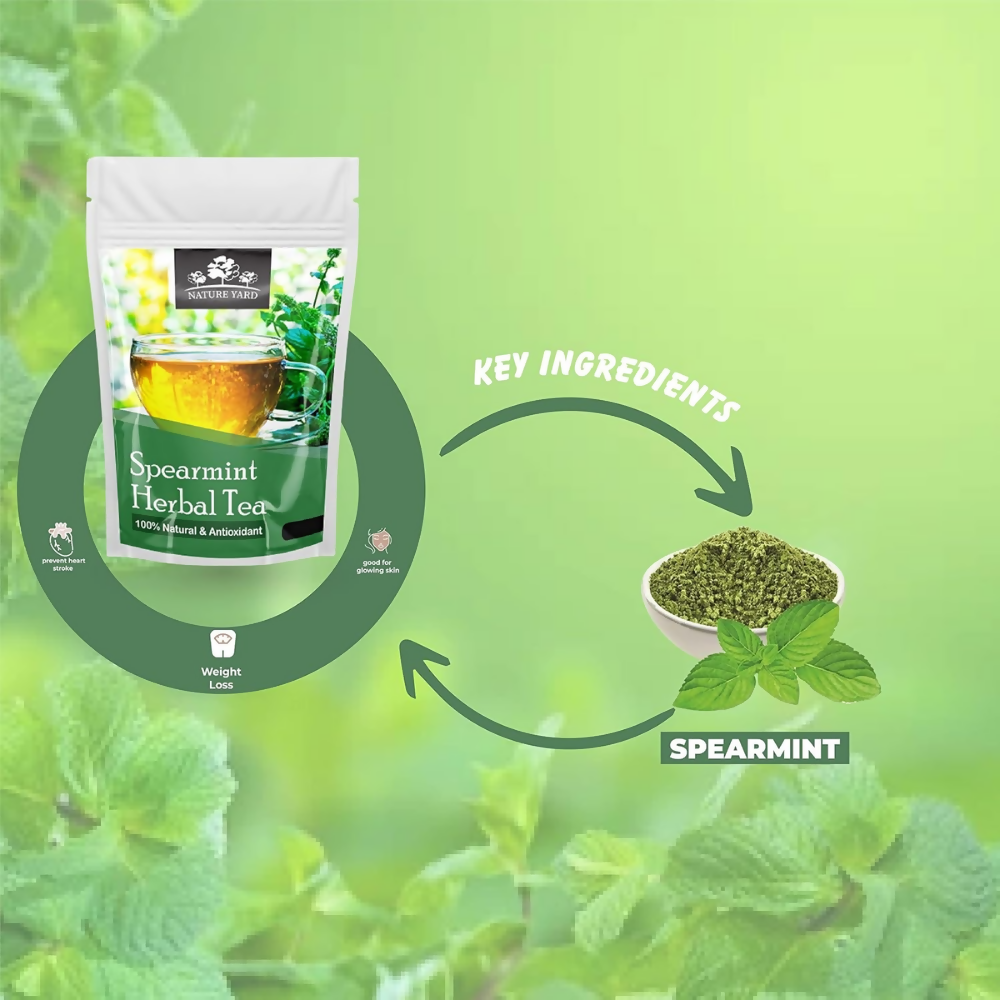 Nature Yard Pure Organic Spearmint Herbal Tea Leaves Nature Yard