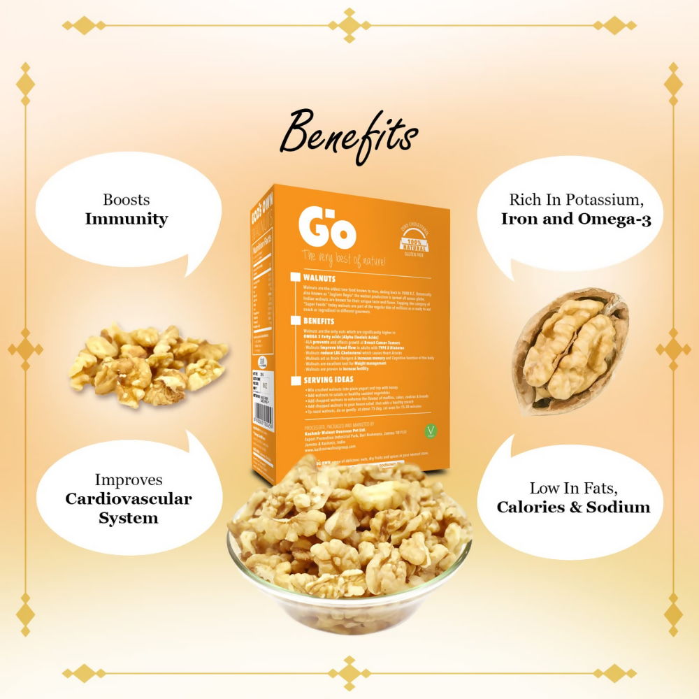 Go Organic Light Broken Walnut Kernels Go