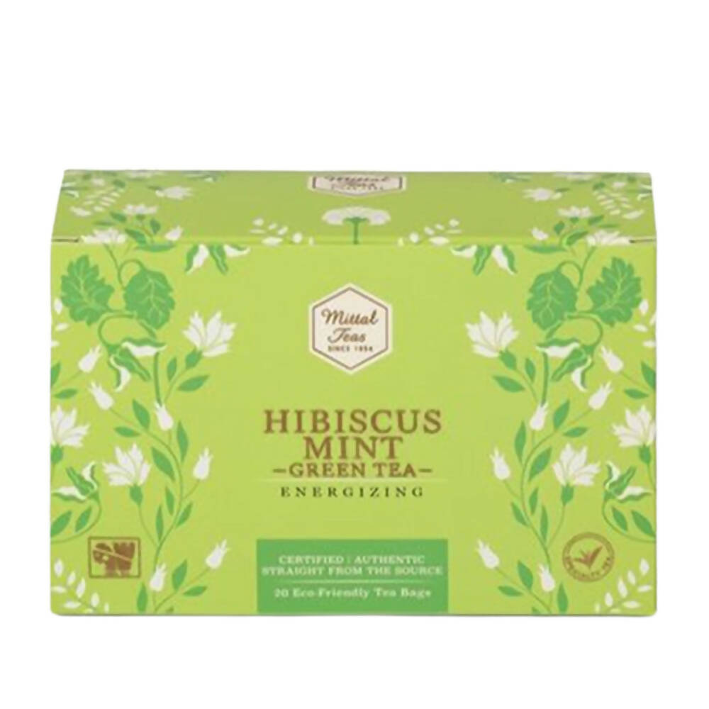 Mittal Teas Hibiscus Mint Green Tea - Eco Friendly Bags - Safuron