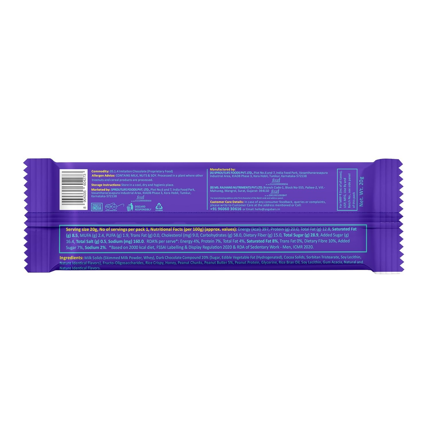 Yoga Bar Protein Variety Pack, Breakfast Protein Bars & Choco Peanut Butter Minis Yoga Bar