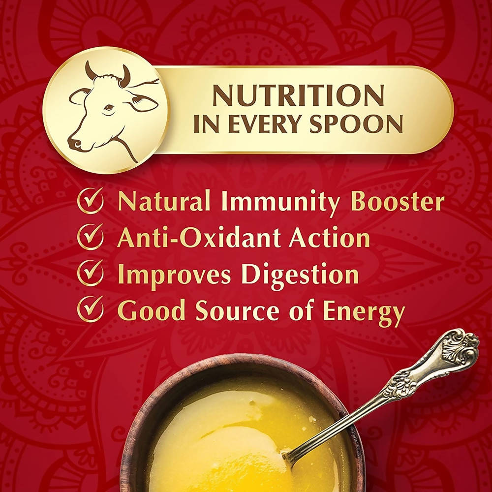 Dabur Cow Ghee | Desi Cow Milk Ghee | Made From Grass Fed Cow's Milk | Organic Ghee Dabur