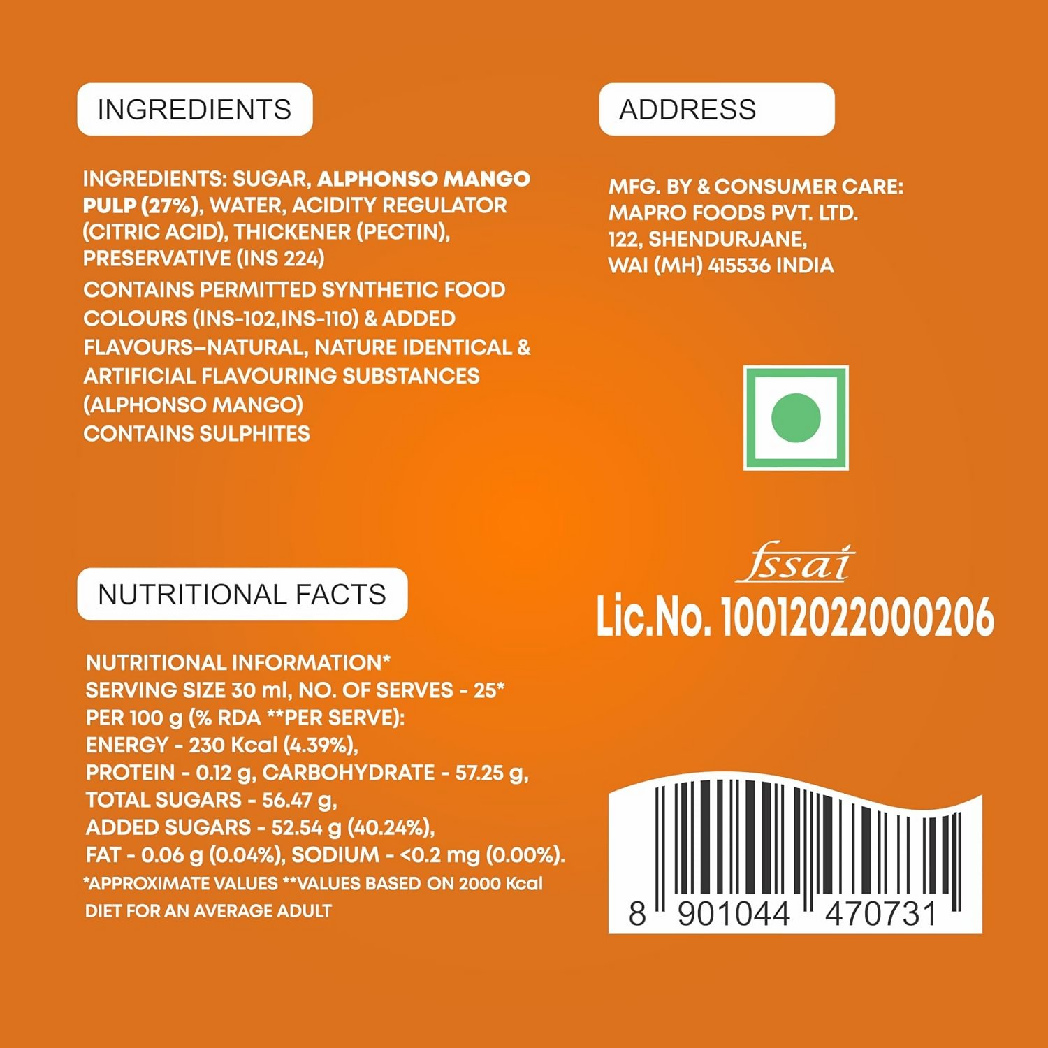Mapro Alphonso Mango Crush Mapro