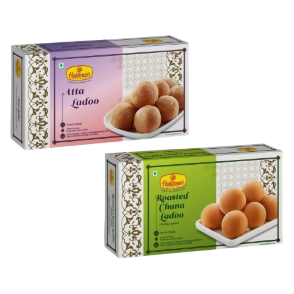 Haldiram's Atta Ladoo with Roasted Chana Ladoo - Safuron