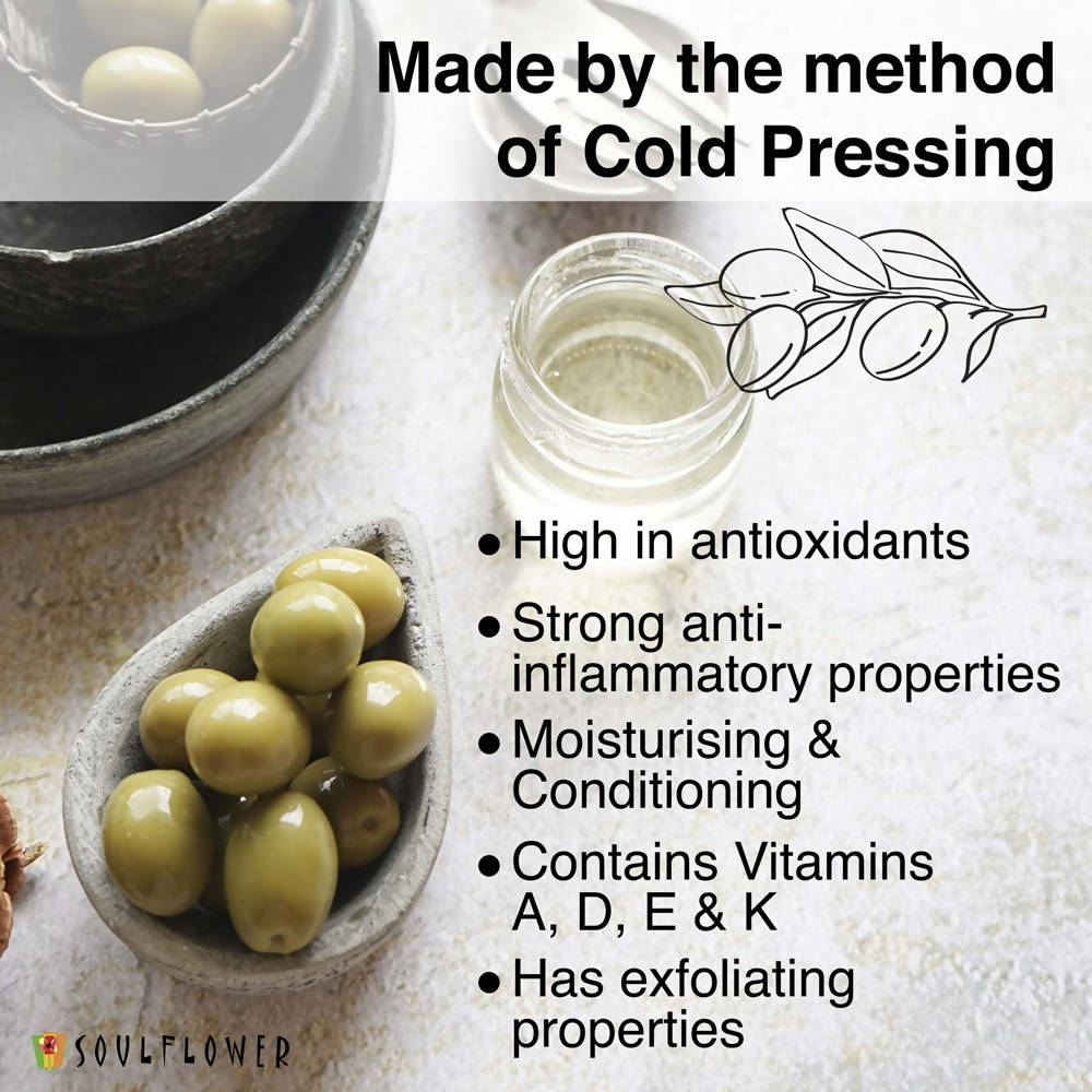 Soulflower Pure & Natural Coldpressed Olive Carrier Oil Soulflower