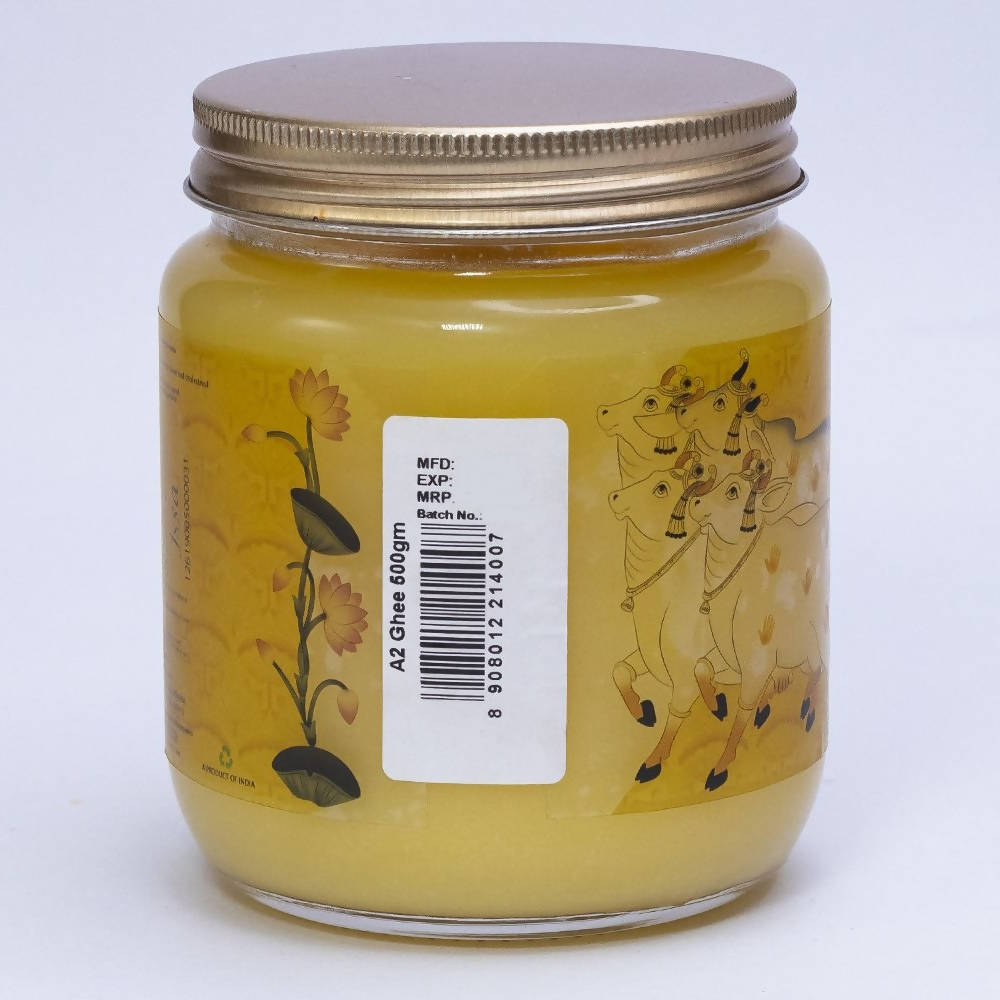 Adya Organics A2 Gir Cow Ghee | Pure & Natural Gir Cow Ghee | Premium Cultured Desi Cow Ghee Adya Organics
