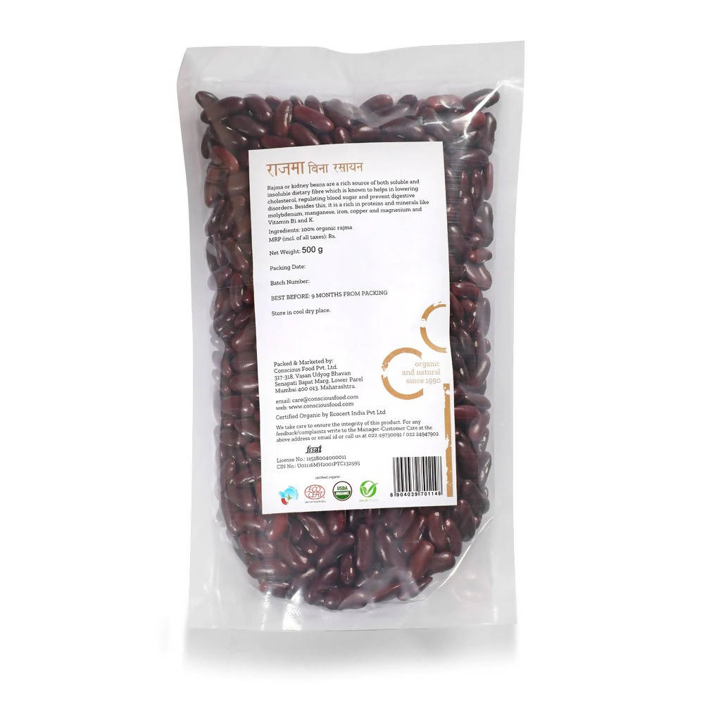 Conscious Food Organic Kidney Beans (Rajma) Conscious Food