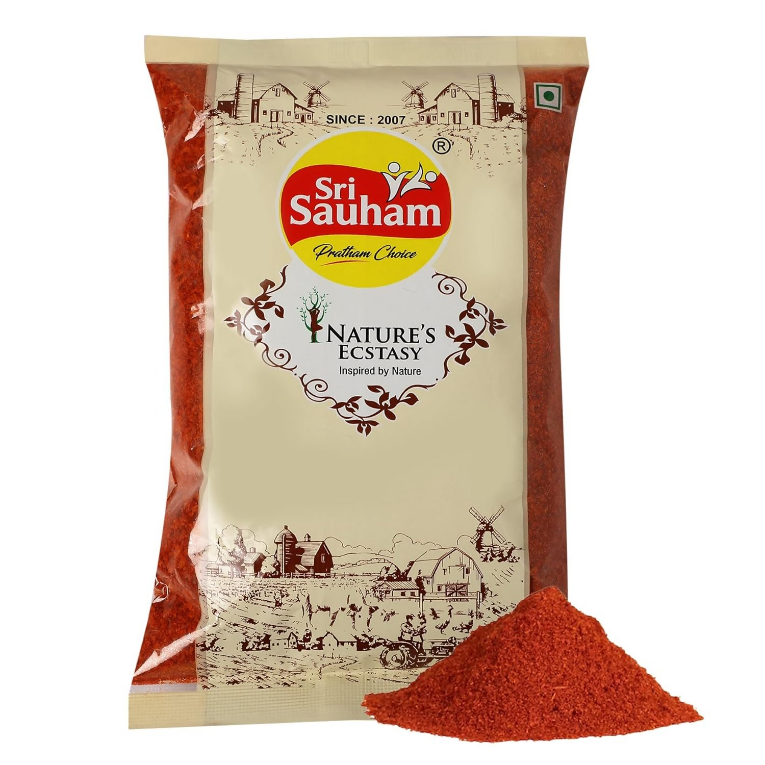 Sri Sauham Premium Natural Chilli Flakes Seasoning (Kutti Mirchi) - Safuron