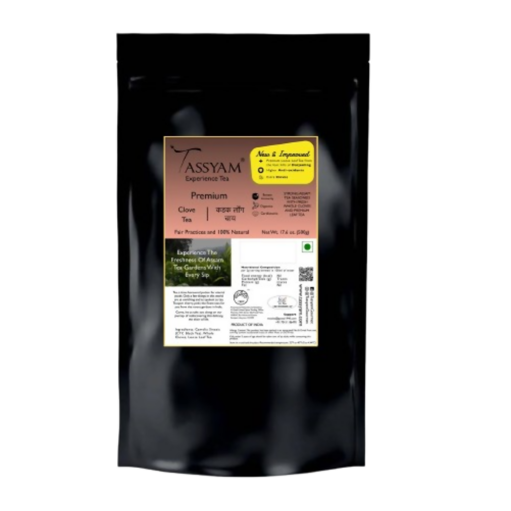 Tassyam Organics Strong Assam Clove Tea - Refill Pack - Safuron