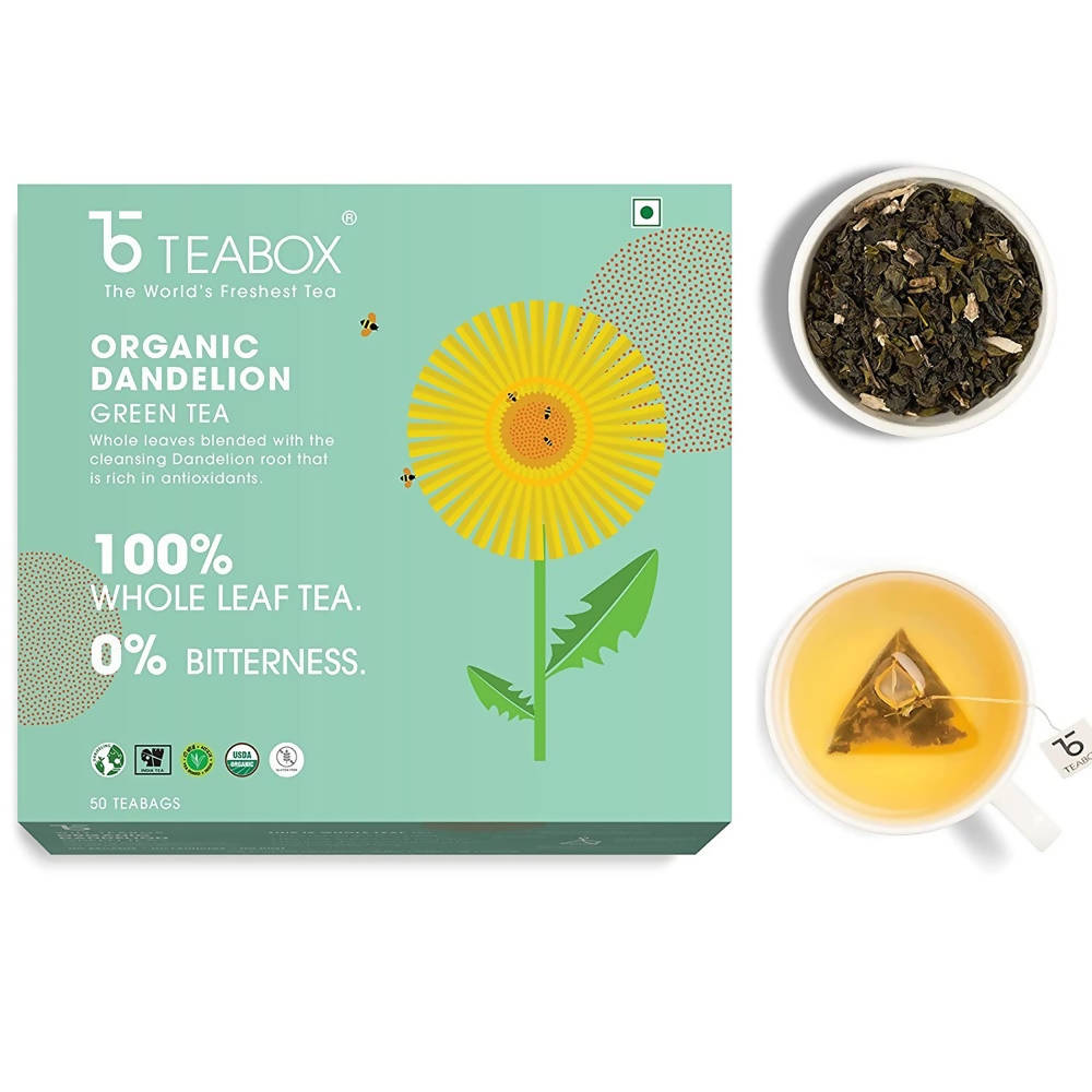 Teabox Organic Dandelion Green Tea Bags Teabox