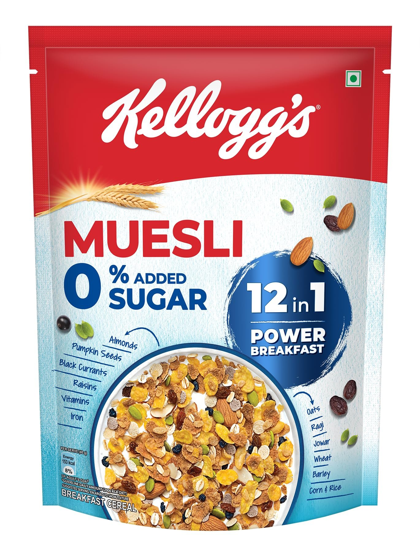 Kellogg's Muesli 0% Added Sugar - Safuron