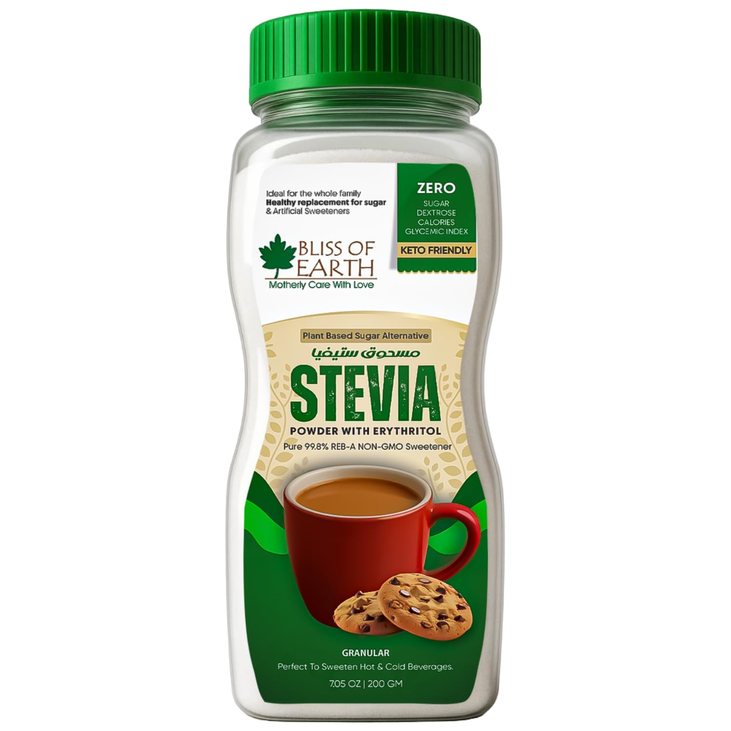 Bliss of Earth 99.8% Reb A Sugarfree Stevia Powder - Safuron