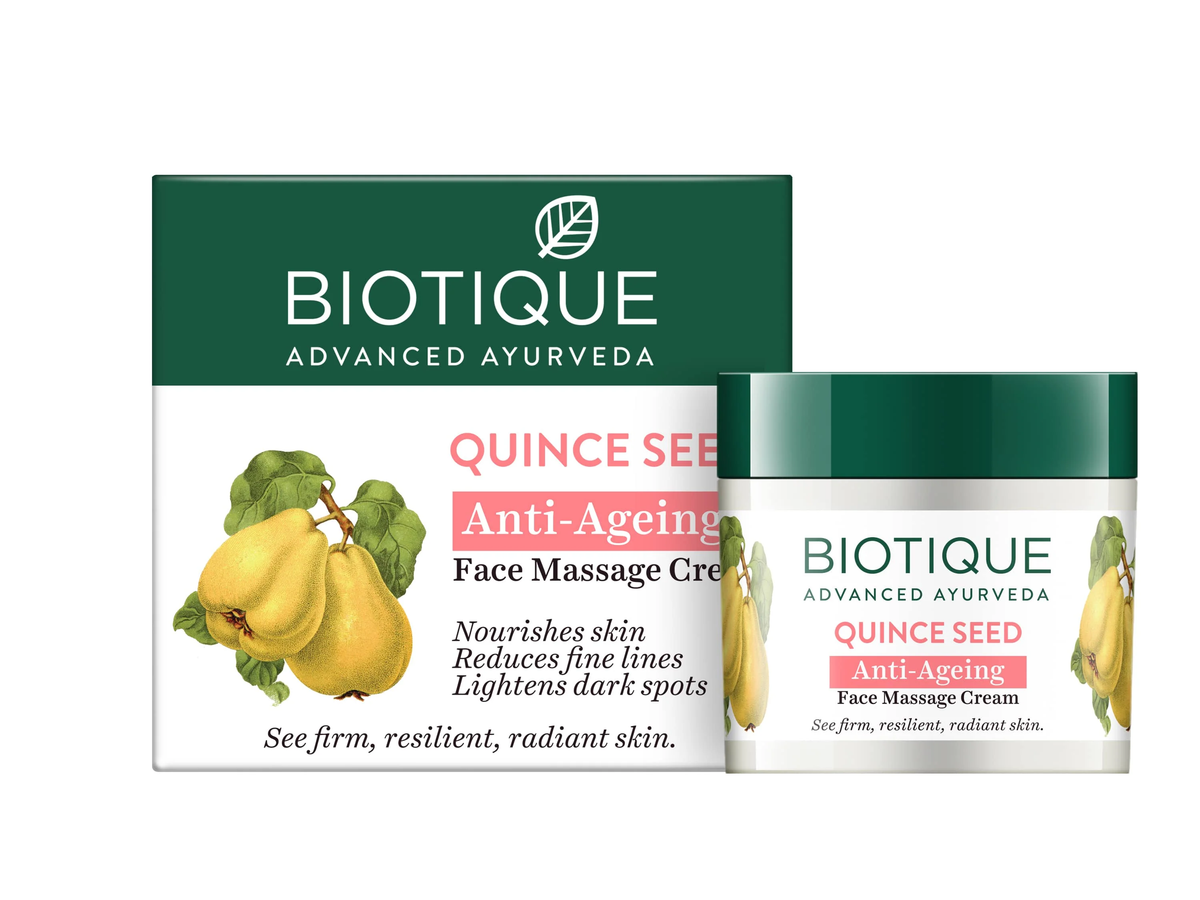 Biotique Advanced Ayurveda Quince Seed Anti-Ageing Face Massage Cream - Safuron