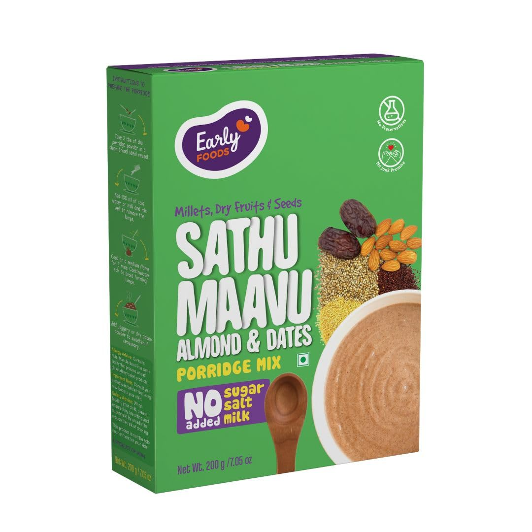 Early Foods Organic Sattu Maavu Porridge Mix - Safuron
