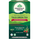 Organic India Tulsi Green Tea, Pomegranate, 25 Tea Bags - Safuron