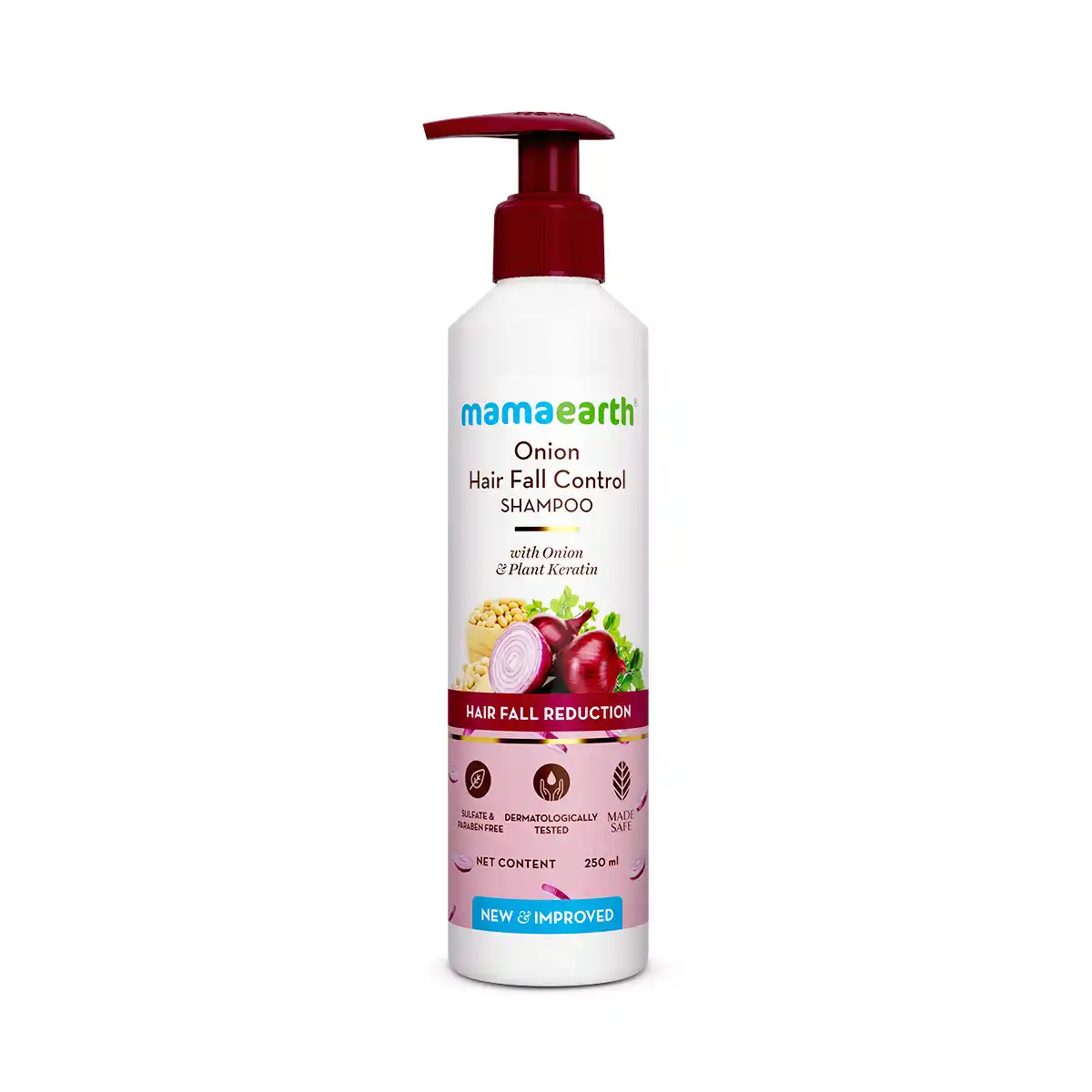 Mamaearth Onion Shampoo with Onion & Plant Keratin For Hair Fall Control - Safuron