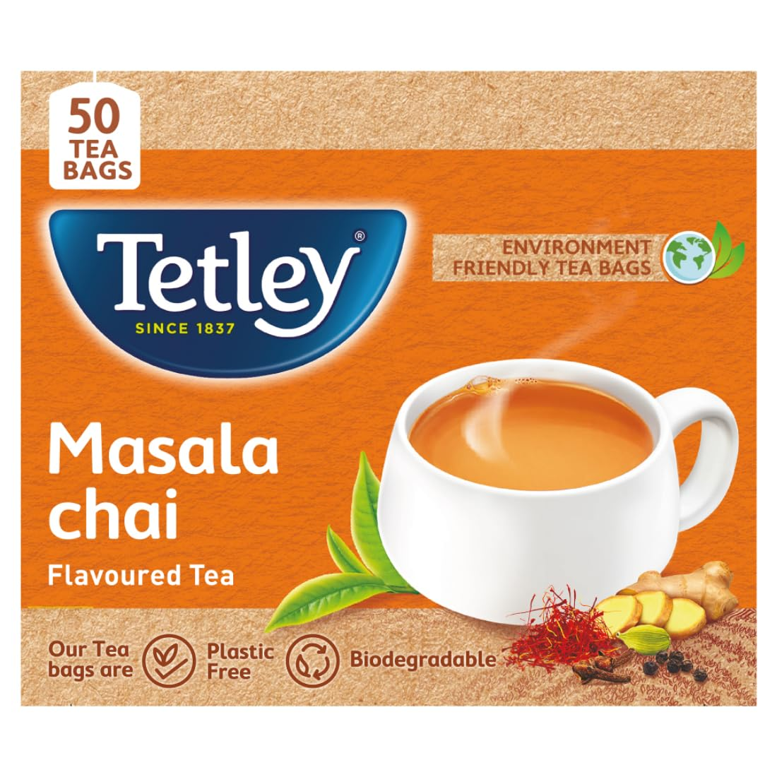 Tetley Tea Bag Masala 50 Piece Carton - Safuron