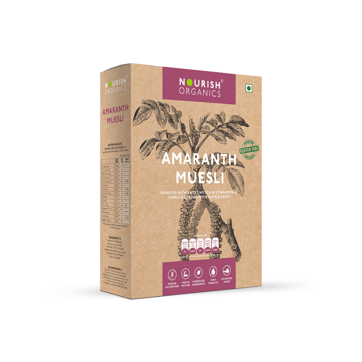 Nourish Organics Amaranth Muesli - Dista
