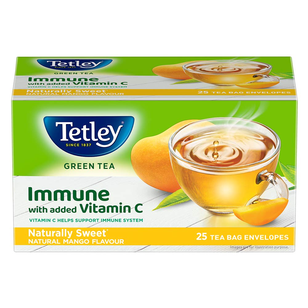 Tetley Green Tea Naturally Sweet Reviving Mango Tetley