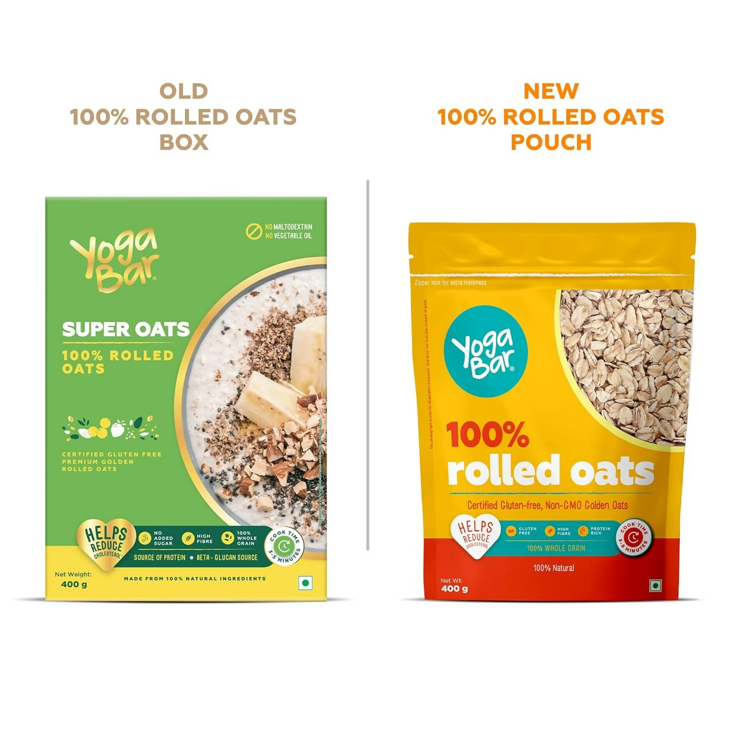 Yoga Bar 100% Rolled Plain Oats Yoga Bar