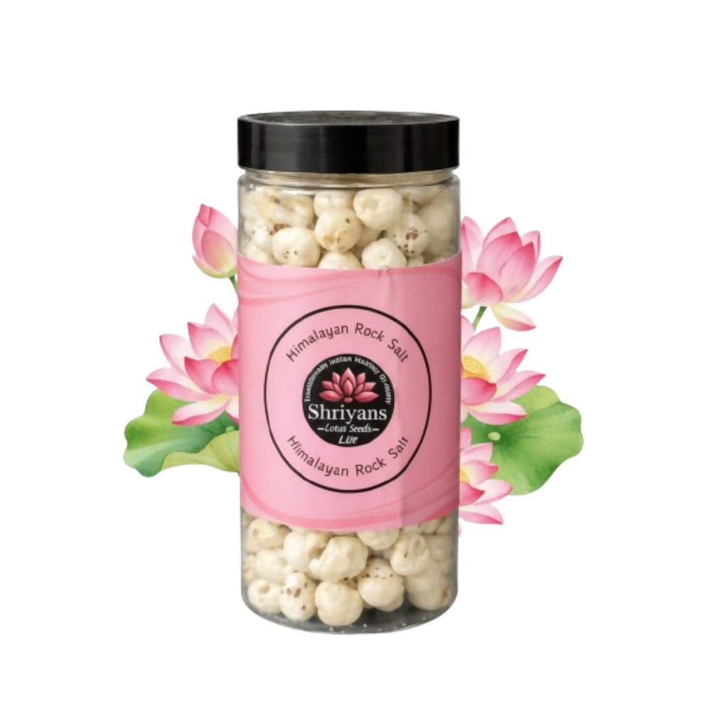 Shriyans Lotus Seeds Himalayan Rock Salt Makhana| Jumbo Fox Nuts | Premium Makhana| Healthy Snack - Dista