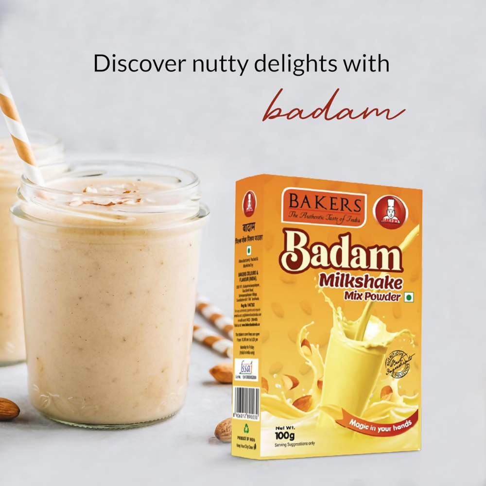 BAKERS Milk Shake Mix Powder - Badam Flavor BAKERS