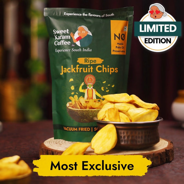 Sweet Karam Coffee Ripe Jackfruit Chips - Vacuum Fried Sweet Karam Coffee