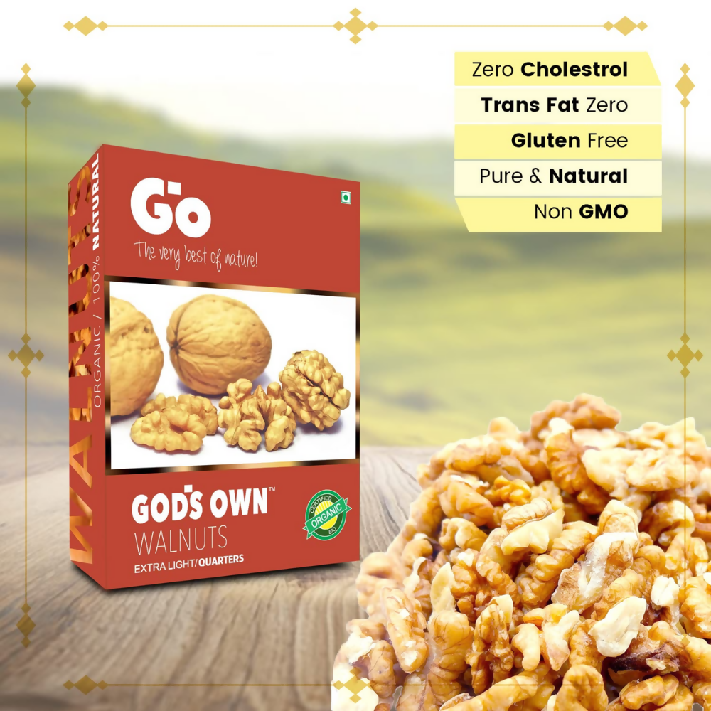 Go Organic Walnuts Kernels Extra Light/Quarters Go