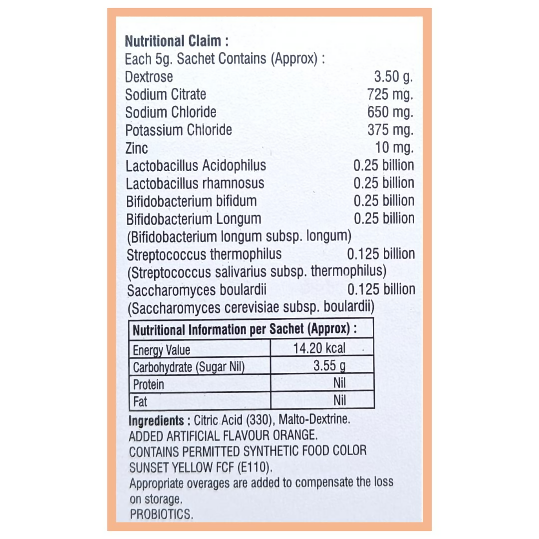 Nutrisrot Electro-Aqua Instant Hydration & Energy Drink Sachets Orange Flavour Nutrisrot